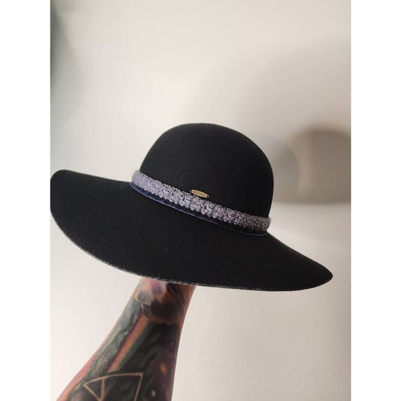 Adora black wool floppy hat - Picture 2 of 5